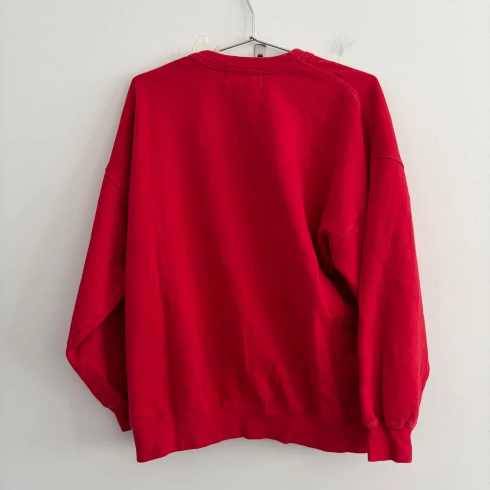 BellePointe at Ease Red Cat Embroidered Cardigan Sweatshirt Mens One Size